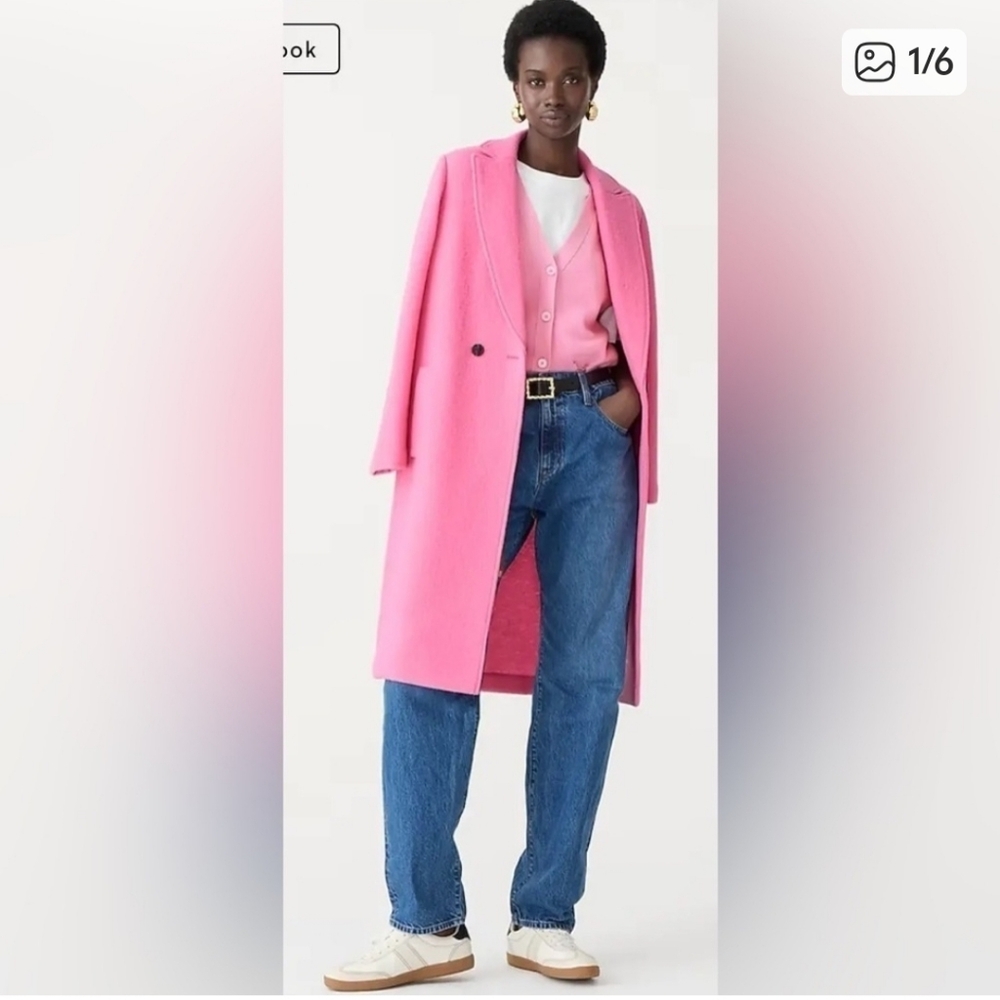 J.Crew Daphne Boiled Wool Coat NEW 4P Topcoat Business Barbie Travel - Picture 4 of 16